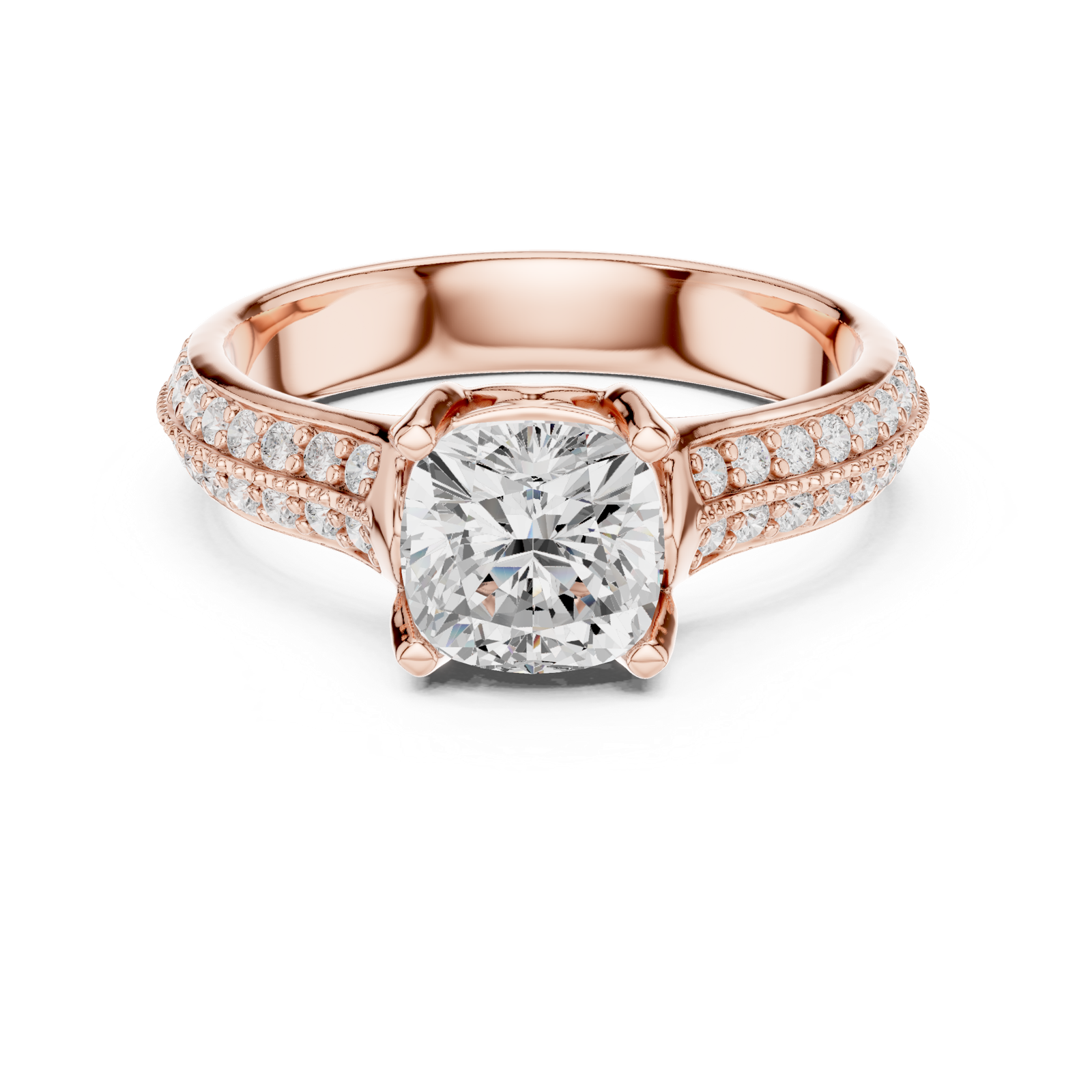 Gold Ring LR-0274, Rose Gold, view 4