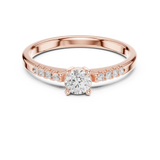 Gold Ring DDLR-834, Rose Gold, view 4