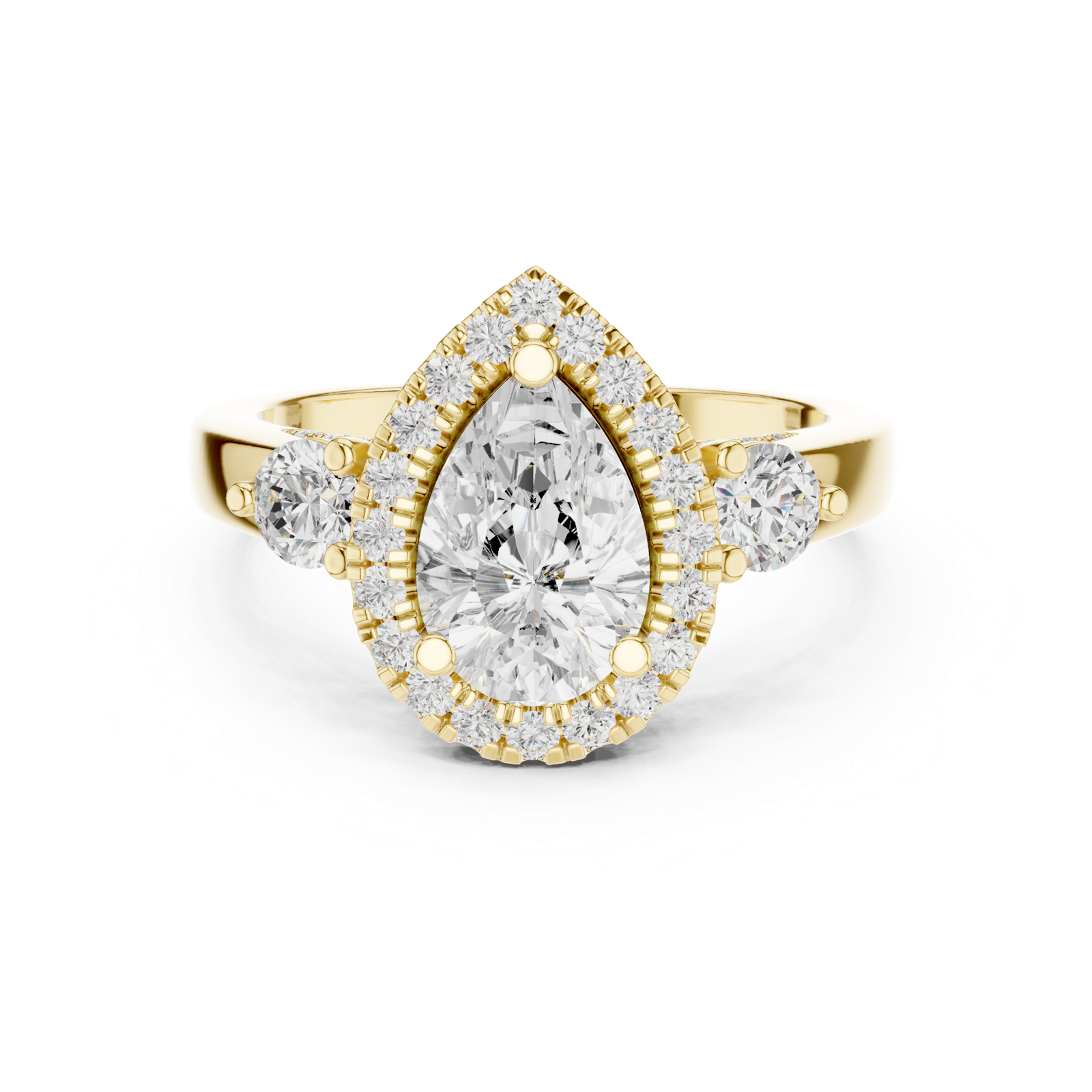 Gold Ring DDLR-280, Yellow Gold, view 4