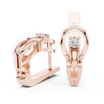 Gold Earrings L03-15, Rose Gold, view 1