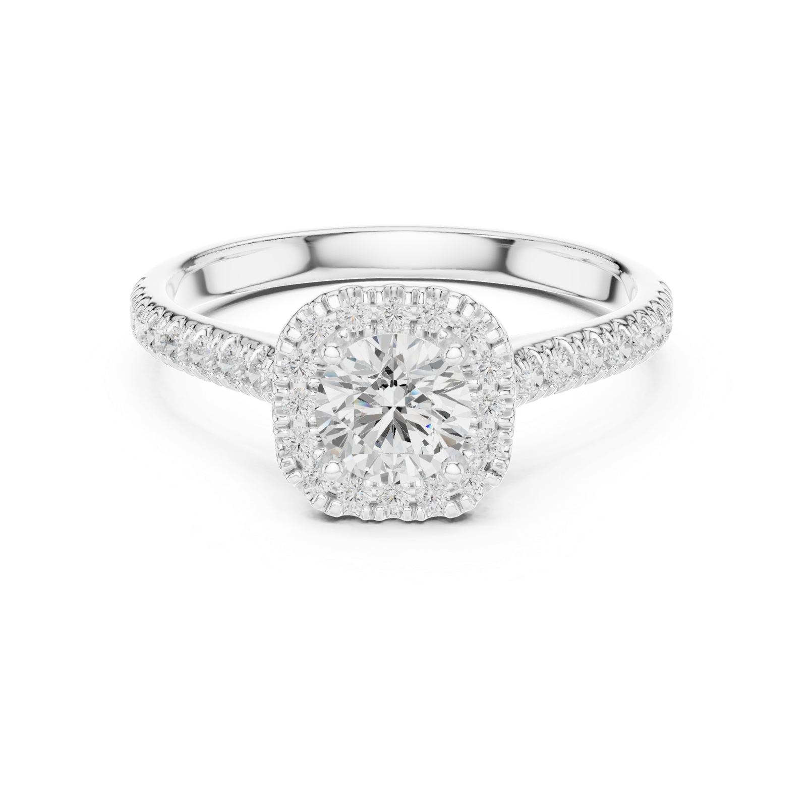 Gold Ring LR-0245, White Gold