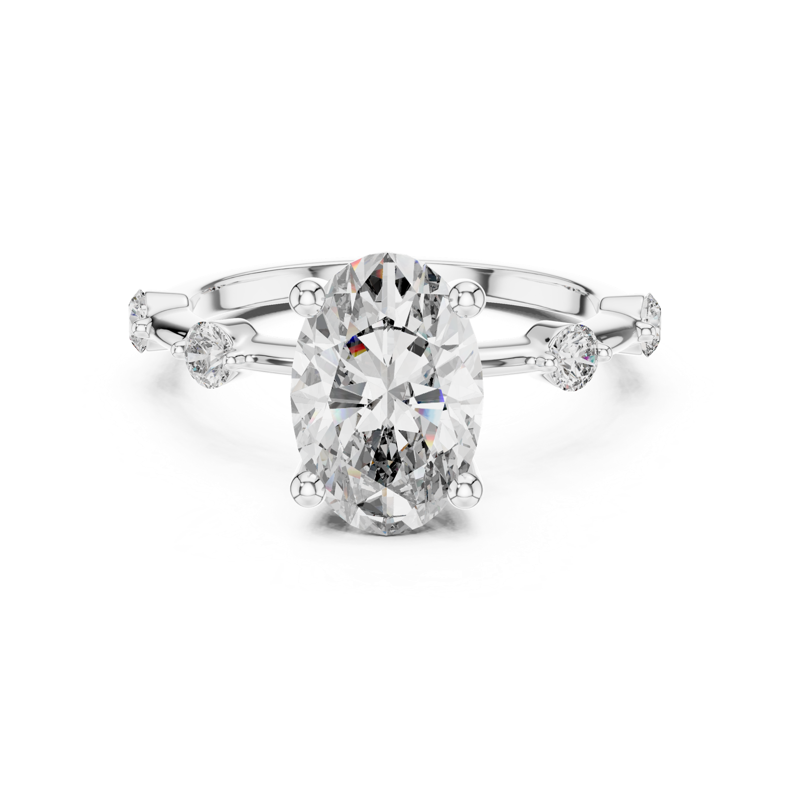 Gold Ring DDLR-056, White Gold