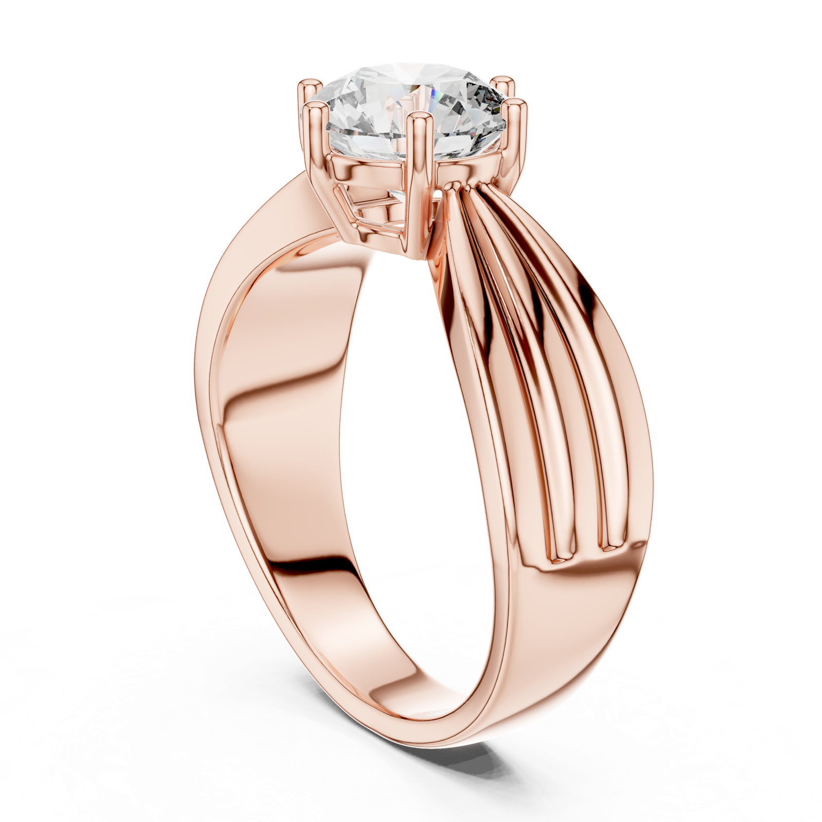 Gold Ring LR-0154, Rose Gold, view 1