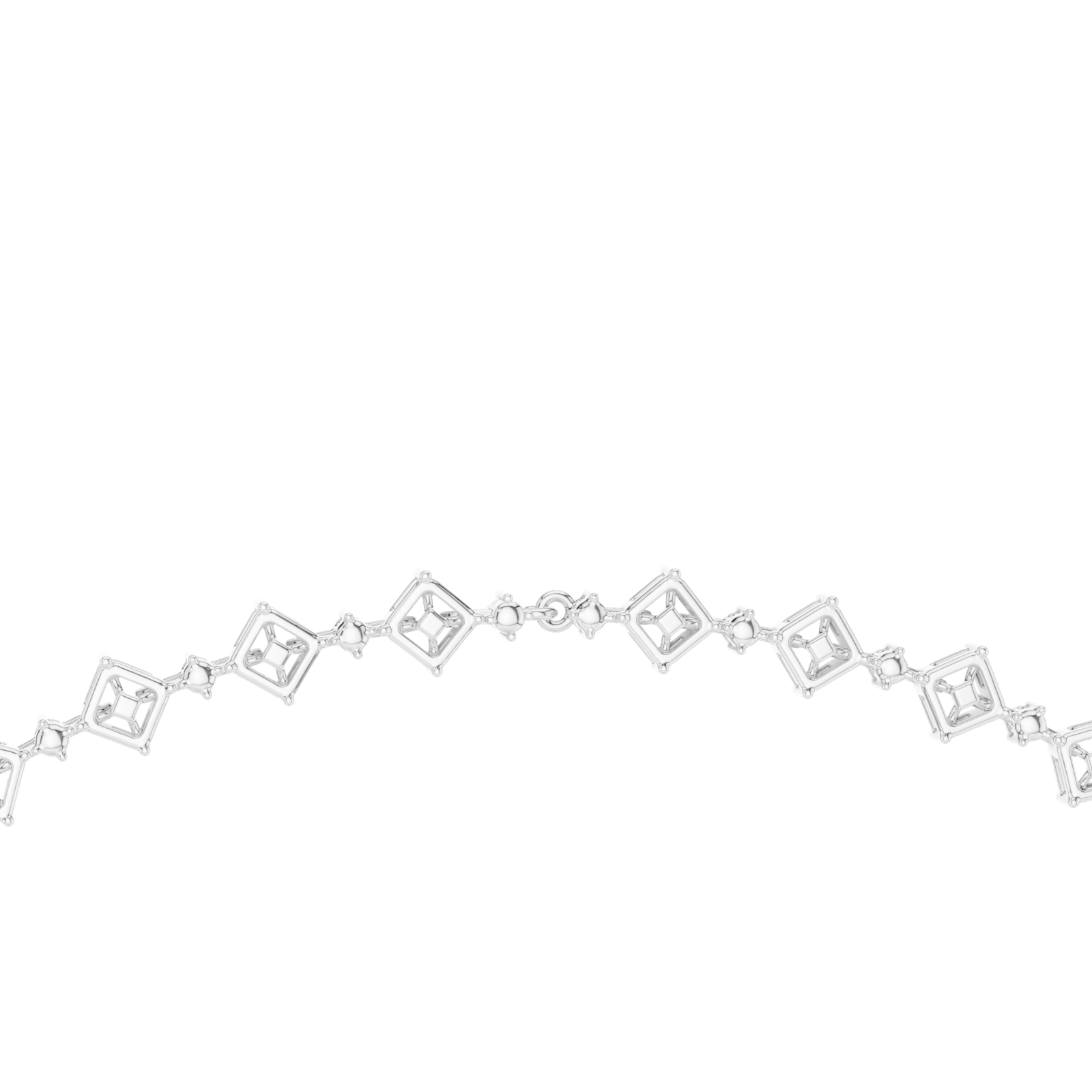 Gold Necklace GNK-0029, White Gold, view 4