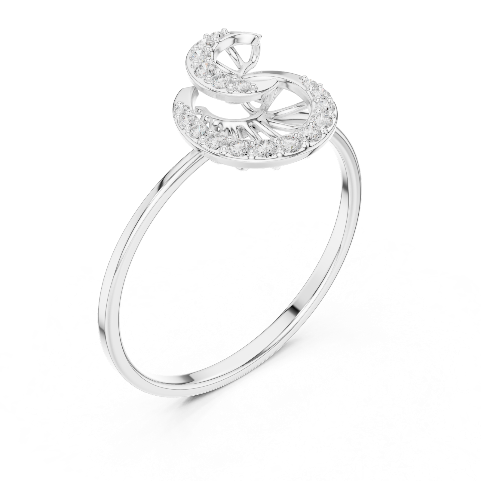Gold Ring 1 (115), White Gold, view 2
