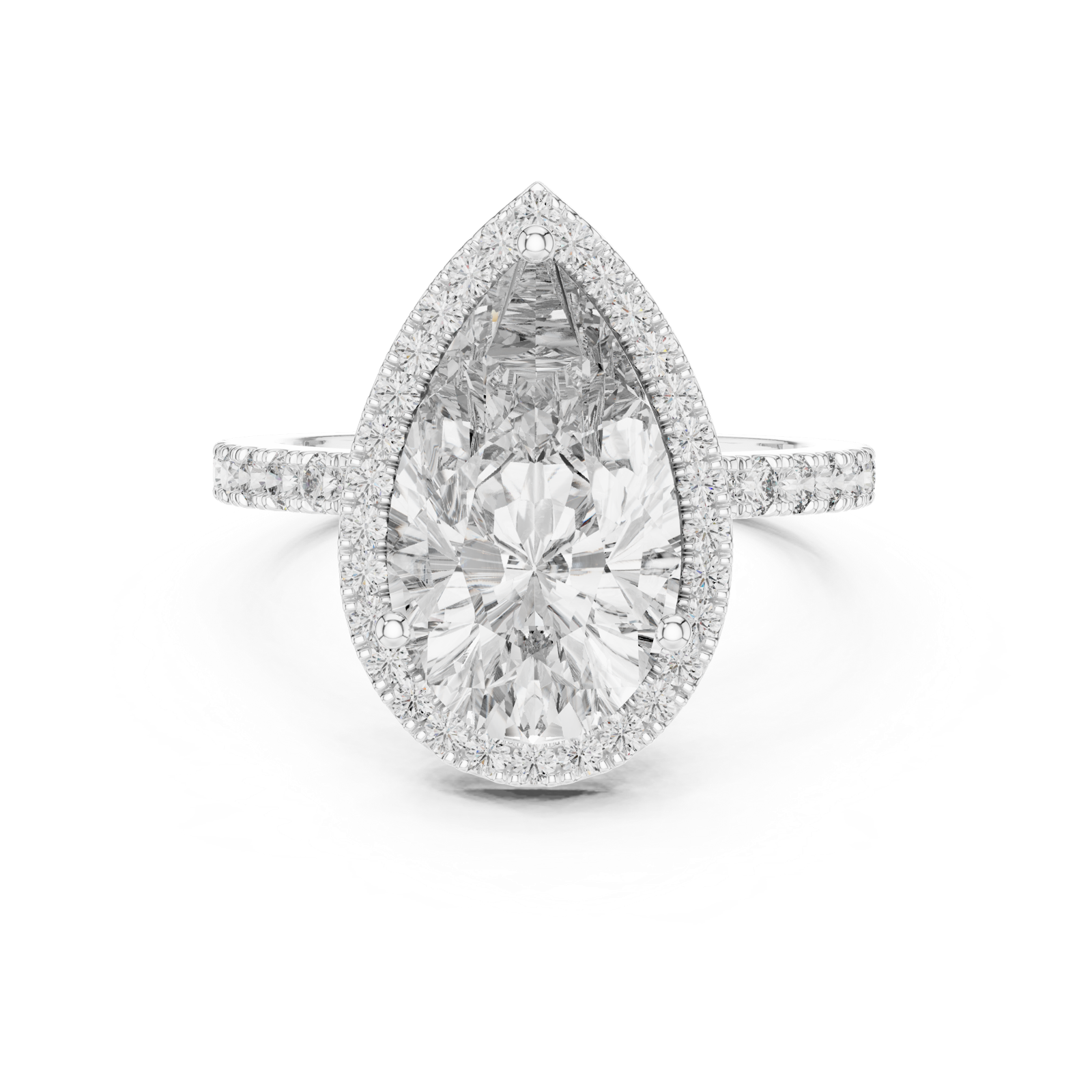 Gold Ring LR-0071, White Gold
