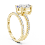 Gold Jewelry L35-39, Oval center stone, Yellow Gold, view 1