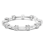 14K Solid Gold Lab Diamond Bracelet, White Gold, view 1