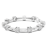14K Solid Gold Lab Diamond Bracelet, White Gold, view 1