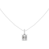 Gold Jewelry, Asscher center stone, White Gold, view 4