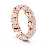 Gold Ring R30, Rose Gold, view 1