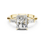 Gold Jewelry L35-67, Radiant center stone, Yellow Gold, view 4