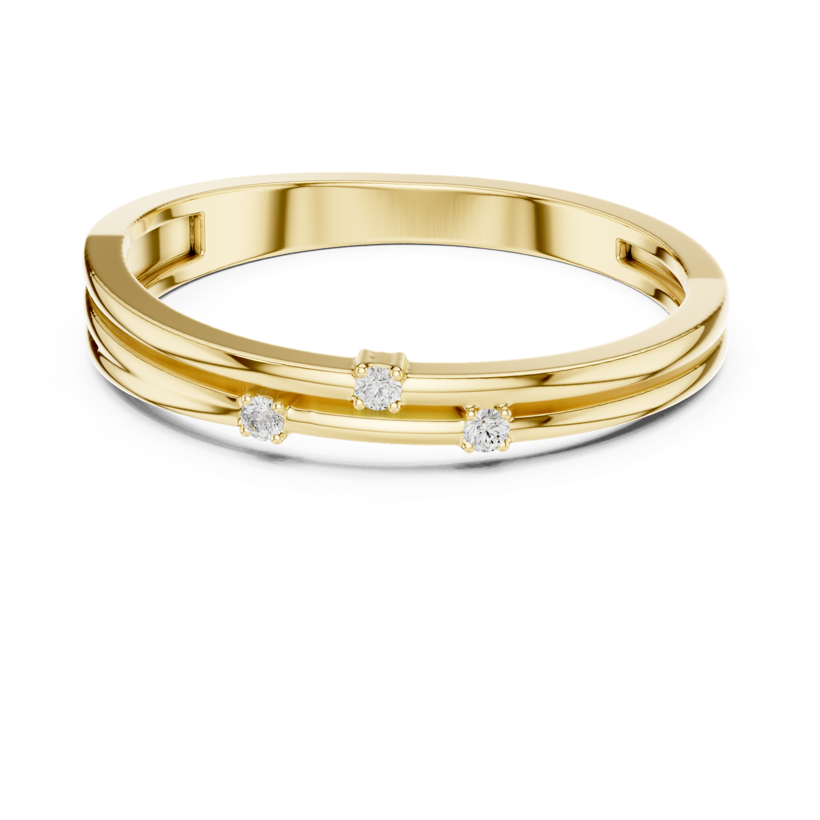 Gold Ring DDLR-709, Yellow Gold, view 4