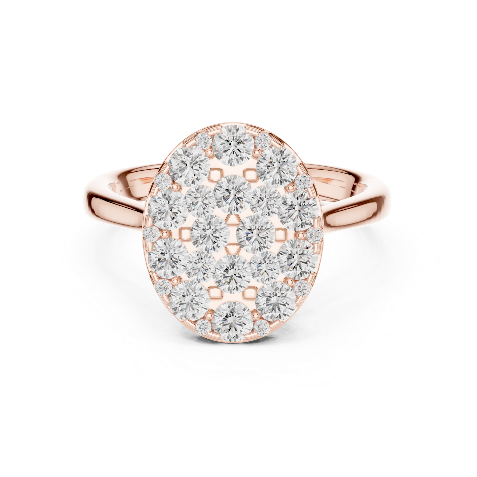 Gold Ring DDLR-783, Rose Gold, view 4