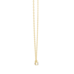14K Solid Gold Lab Diamond Solitaire Pendant Necklace, Yellow Gold, view 3