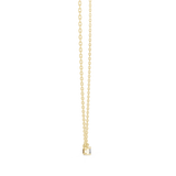 14K Solid Gold Lab Diamond Solitaire Pendant Necklace, Yellow Gold, view 3