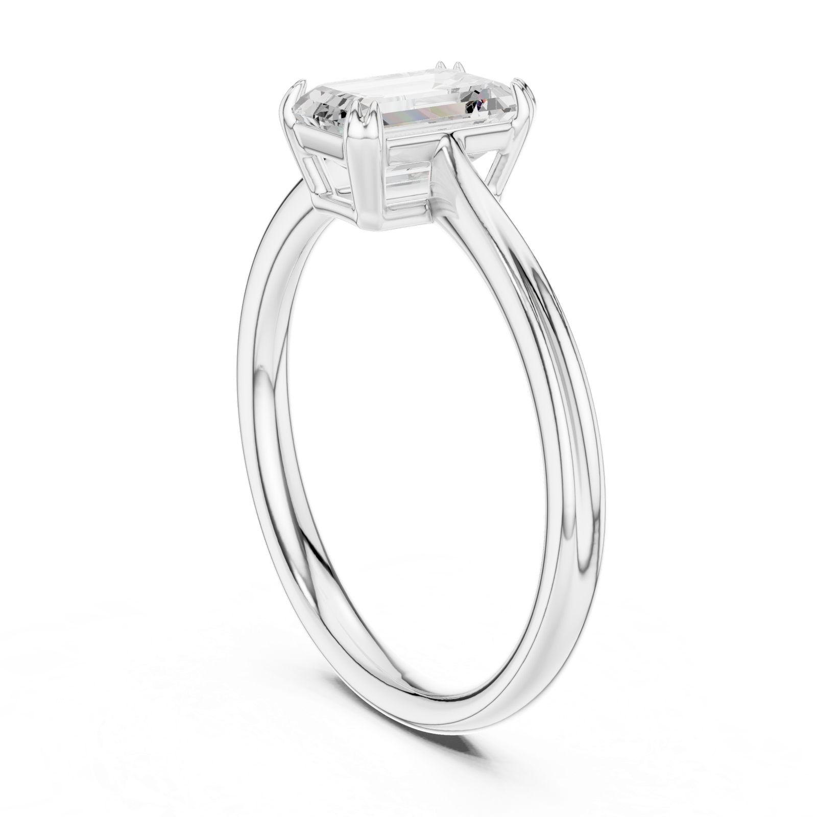 Gold Ring DDLR-802, White Gold, view 1