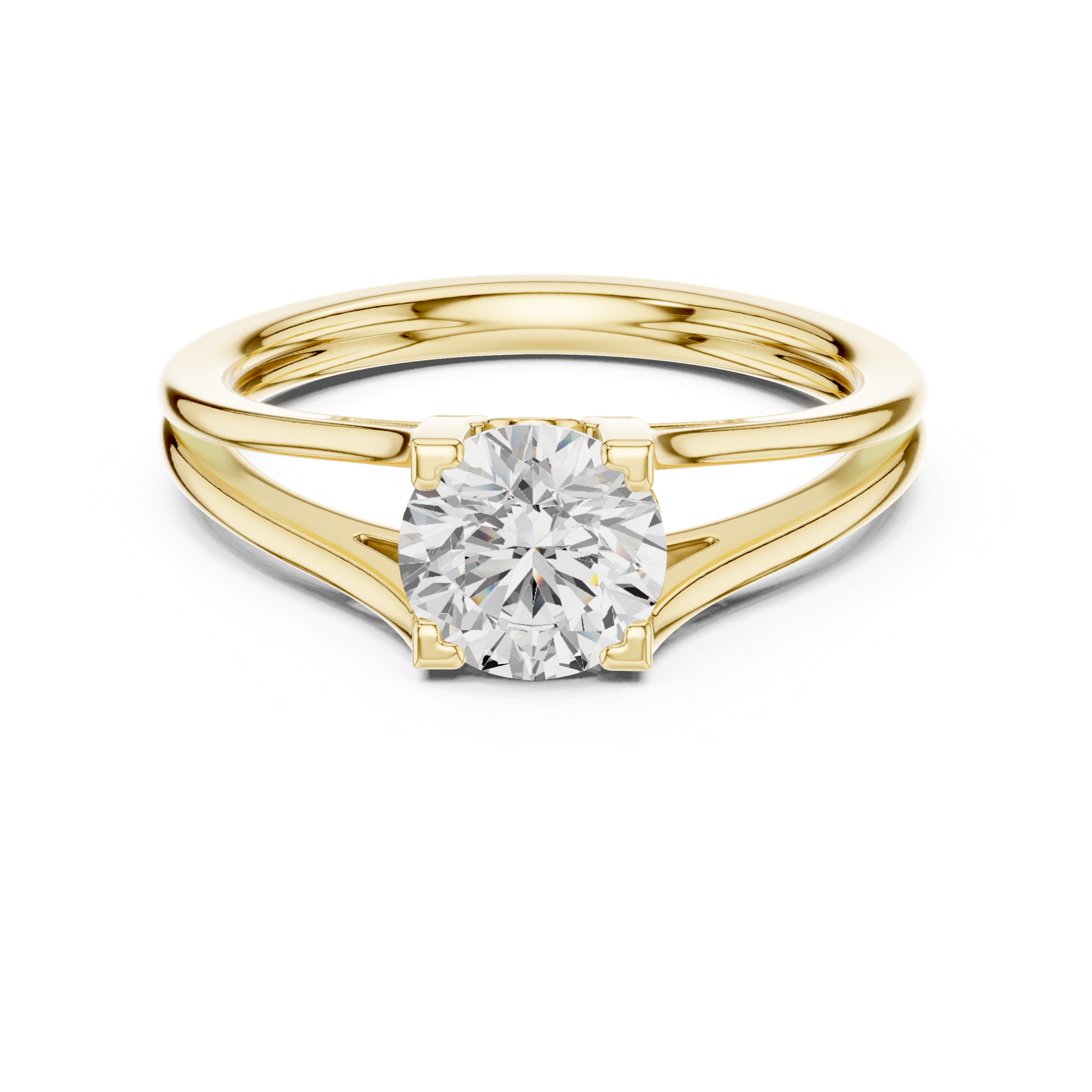Gold Ring DDLR-543, Yellow Gold, view 4