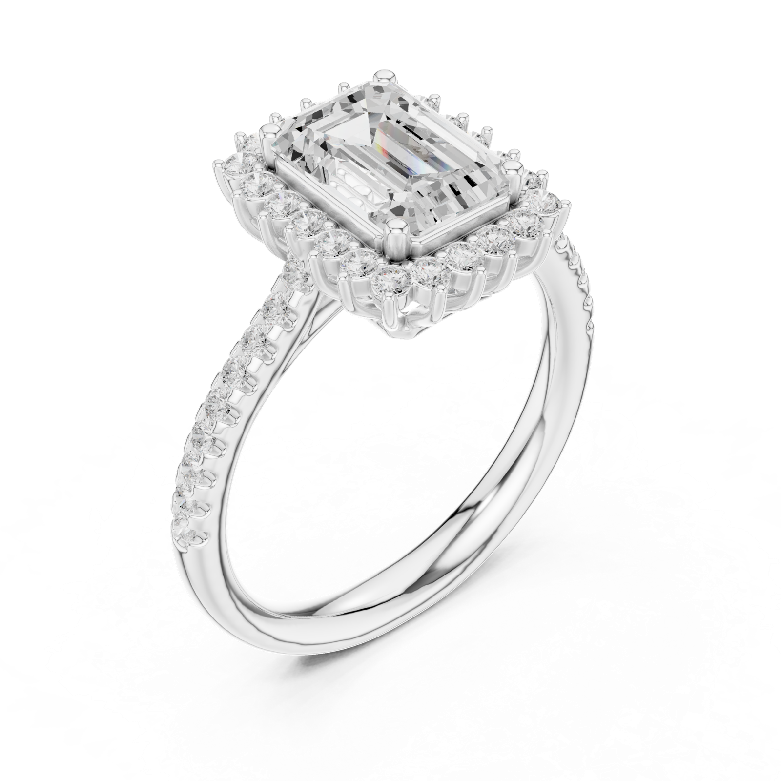 Gold Ring DDLR-731, White Gold, view 2