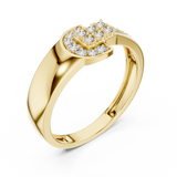 Gold Ring LR-01 (39), Yellow Gold, view 2
