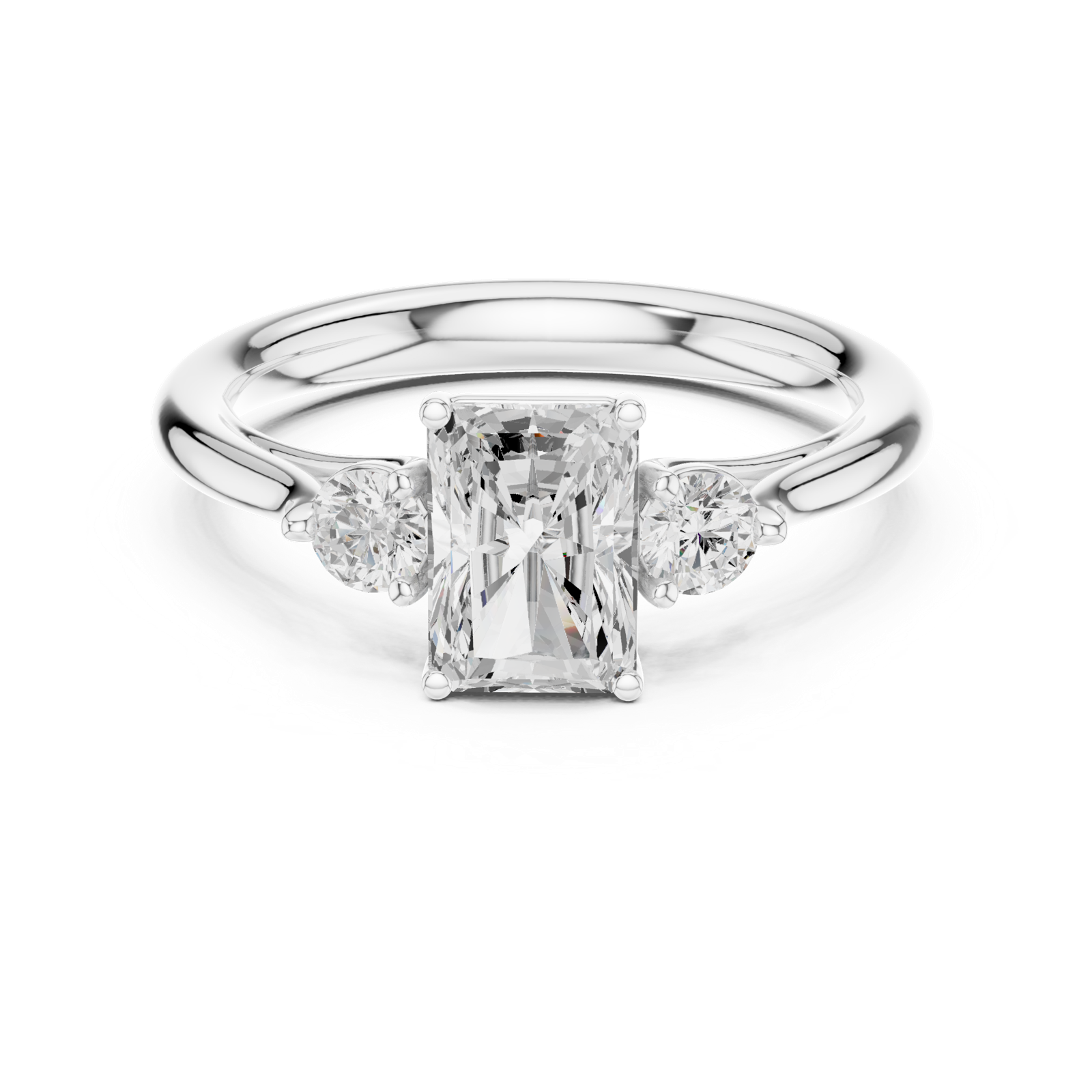 Gold Ring DDLR-725, White Gold, view 4