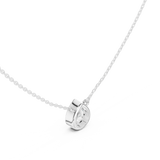 Gold Jewelry DDPO-007, Pear center stone, White Gold, view 2
