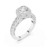 Gold Ring DDLR-778, White Gold, view 2