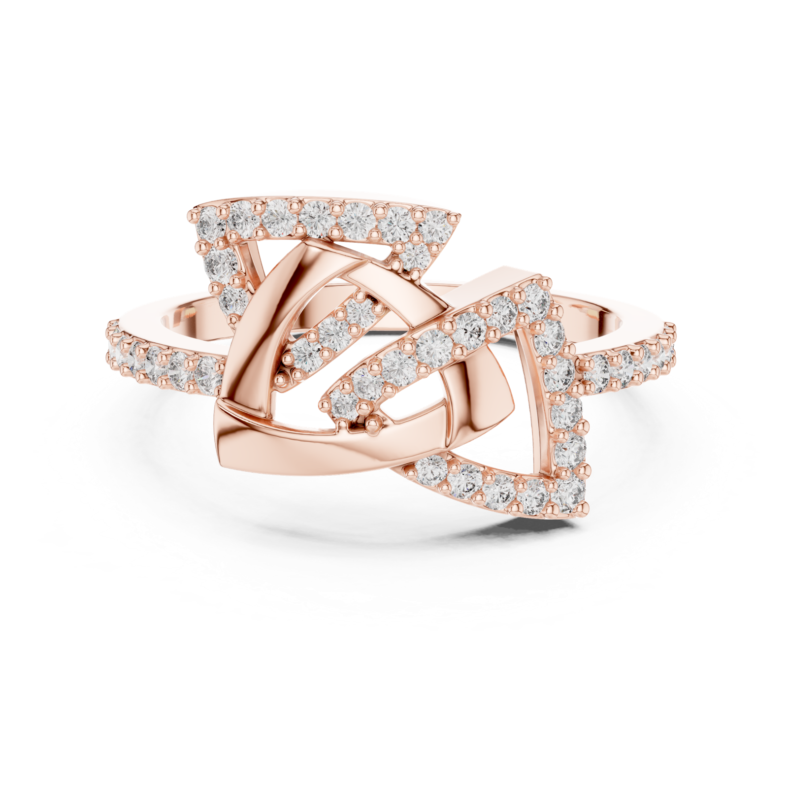 Gold Ring LR-01 (83), Rose Gold, view 4