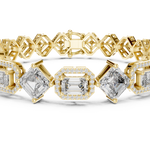 14K Solid Gold Lab Diamond Bracelet, Yellow Gold, view 4