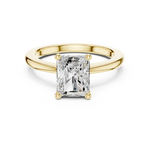 Gold Ring DDLR-032, Radiant center stone, Yellow Gold, view 4