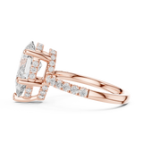 Gold Ring DDLR-259, Pear center stone, Rose Gold, view 3