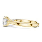 Gold Jewelry, Cushion center stone, Yellow Gold, view 3