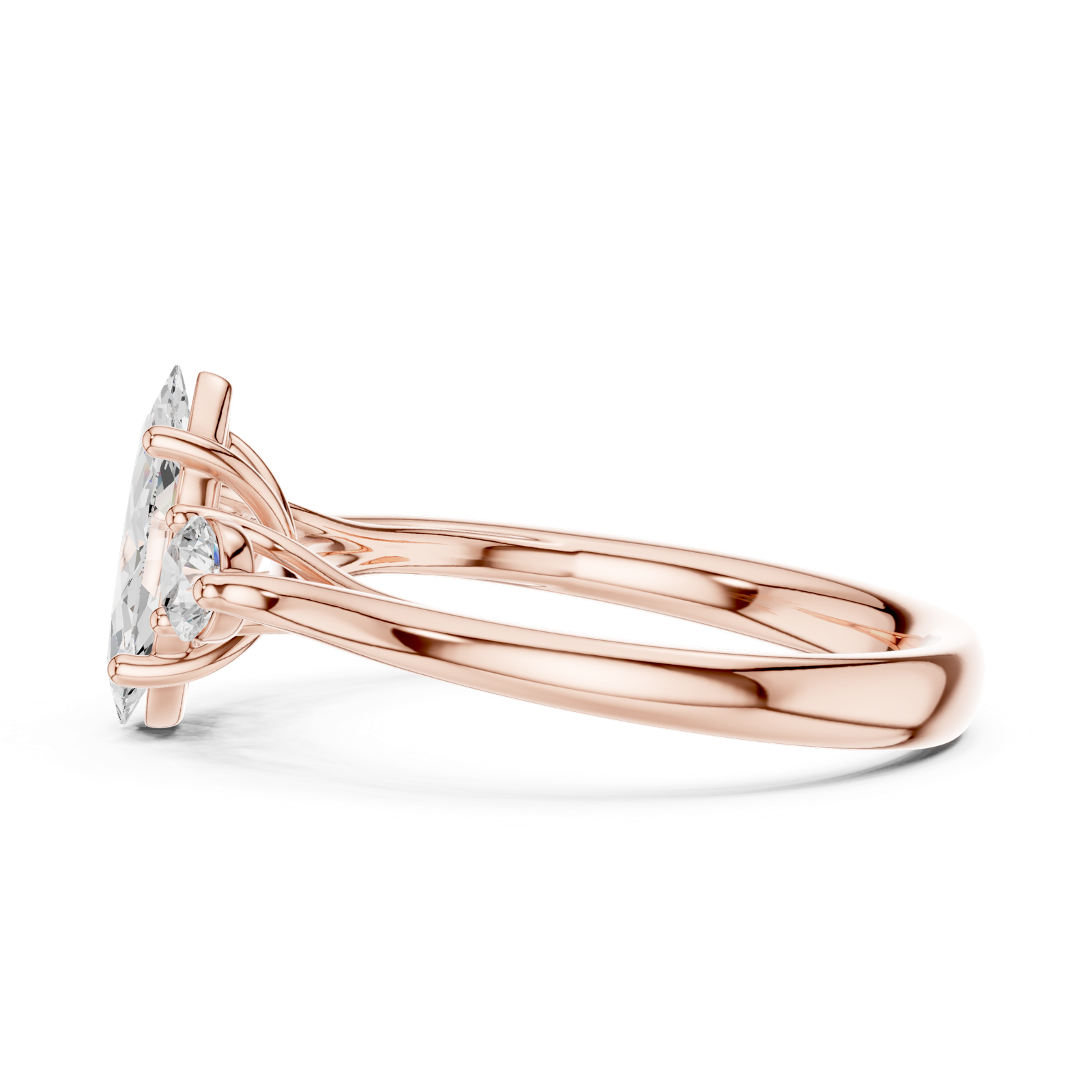 Gold Ring DDLR-726, Rose Gold, view 3