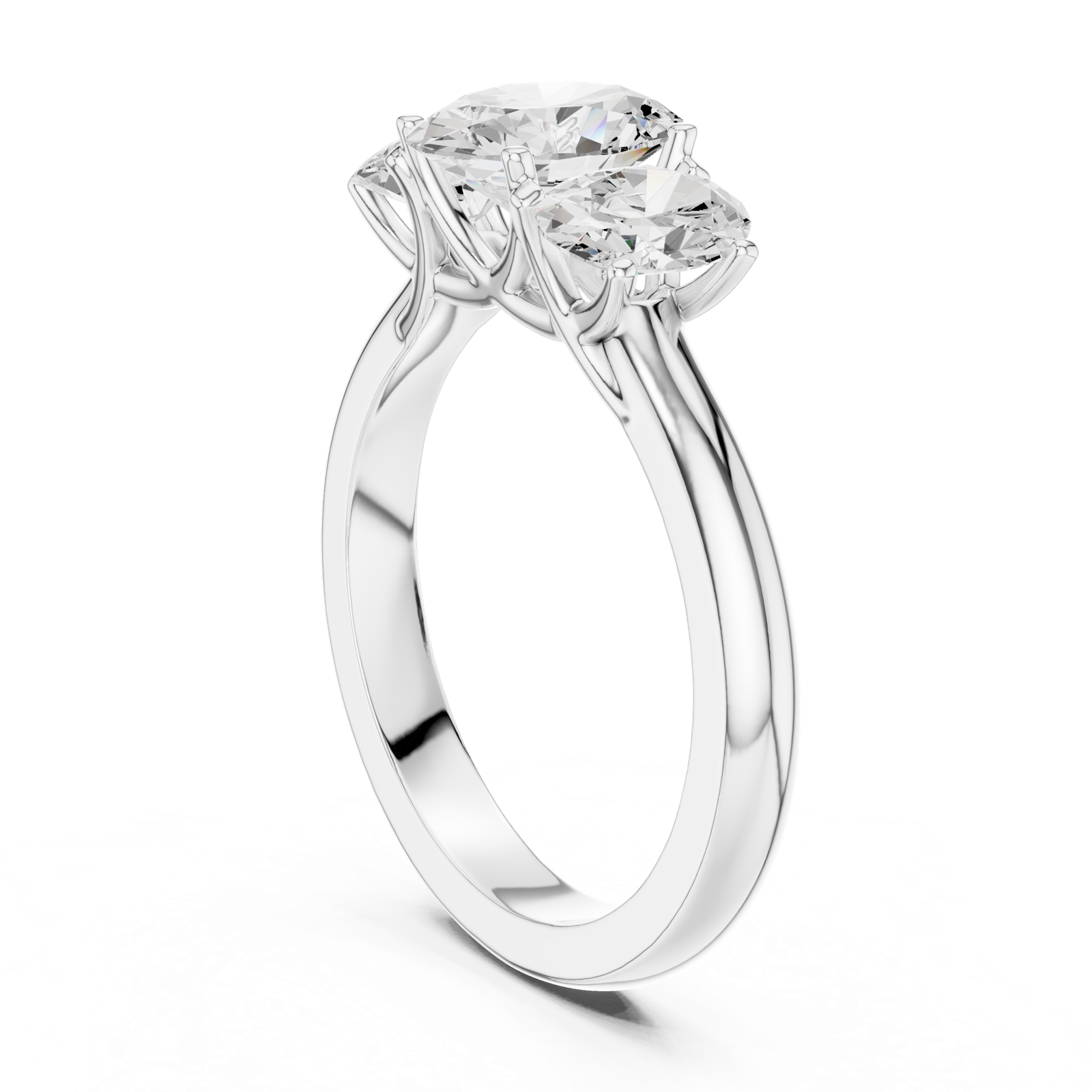 Gold Ring DDLR-1053, White Gold, view 1