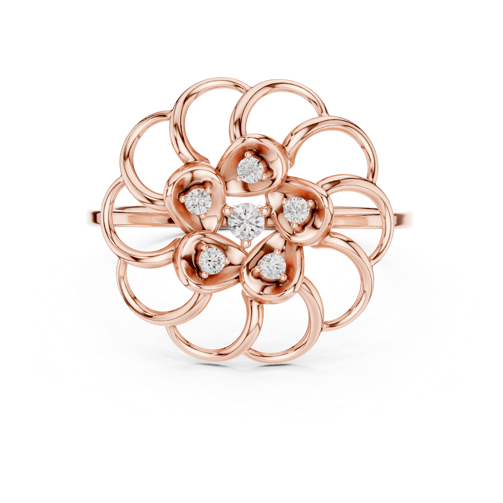 Gold Ring 1 (197), Rose Gold, view 4