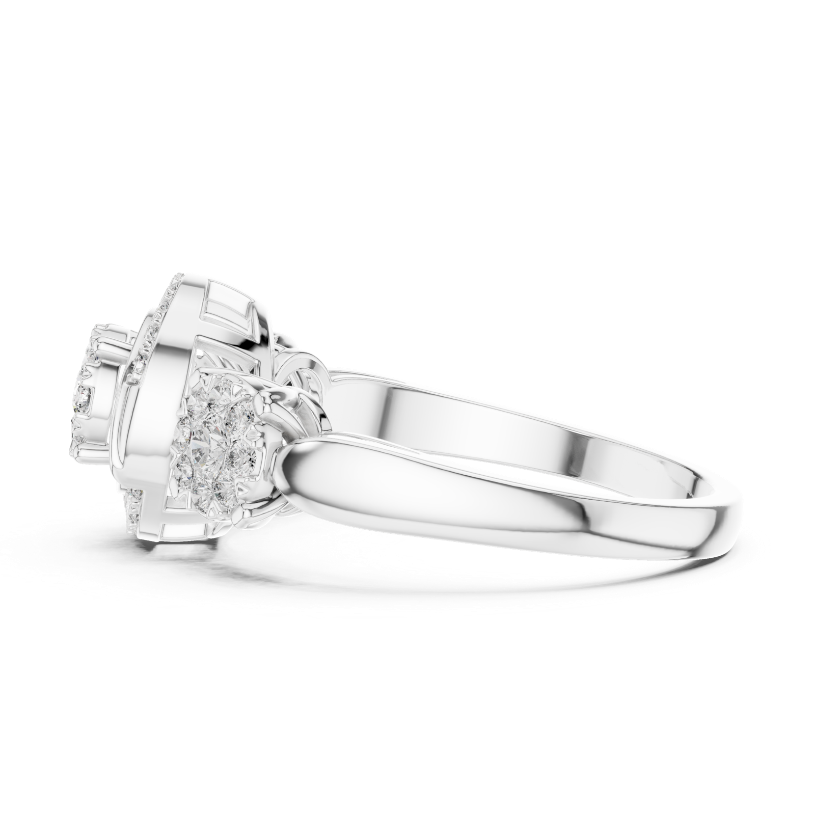 Gold Ring 19-120022L, White Gold, view 3