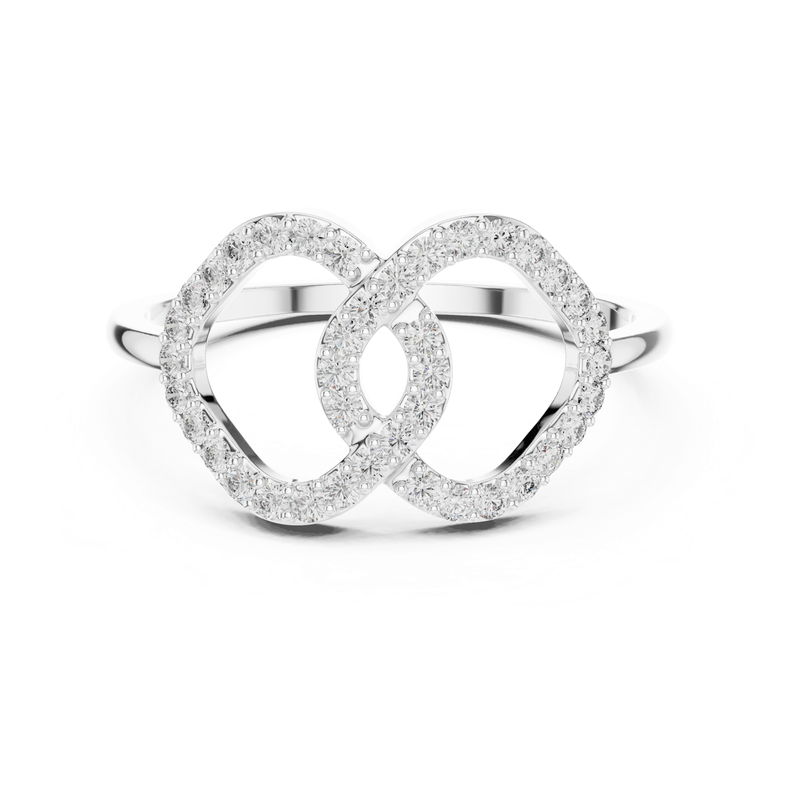 Gold Ring DR-6314, White Gold, view 4