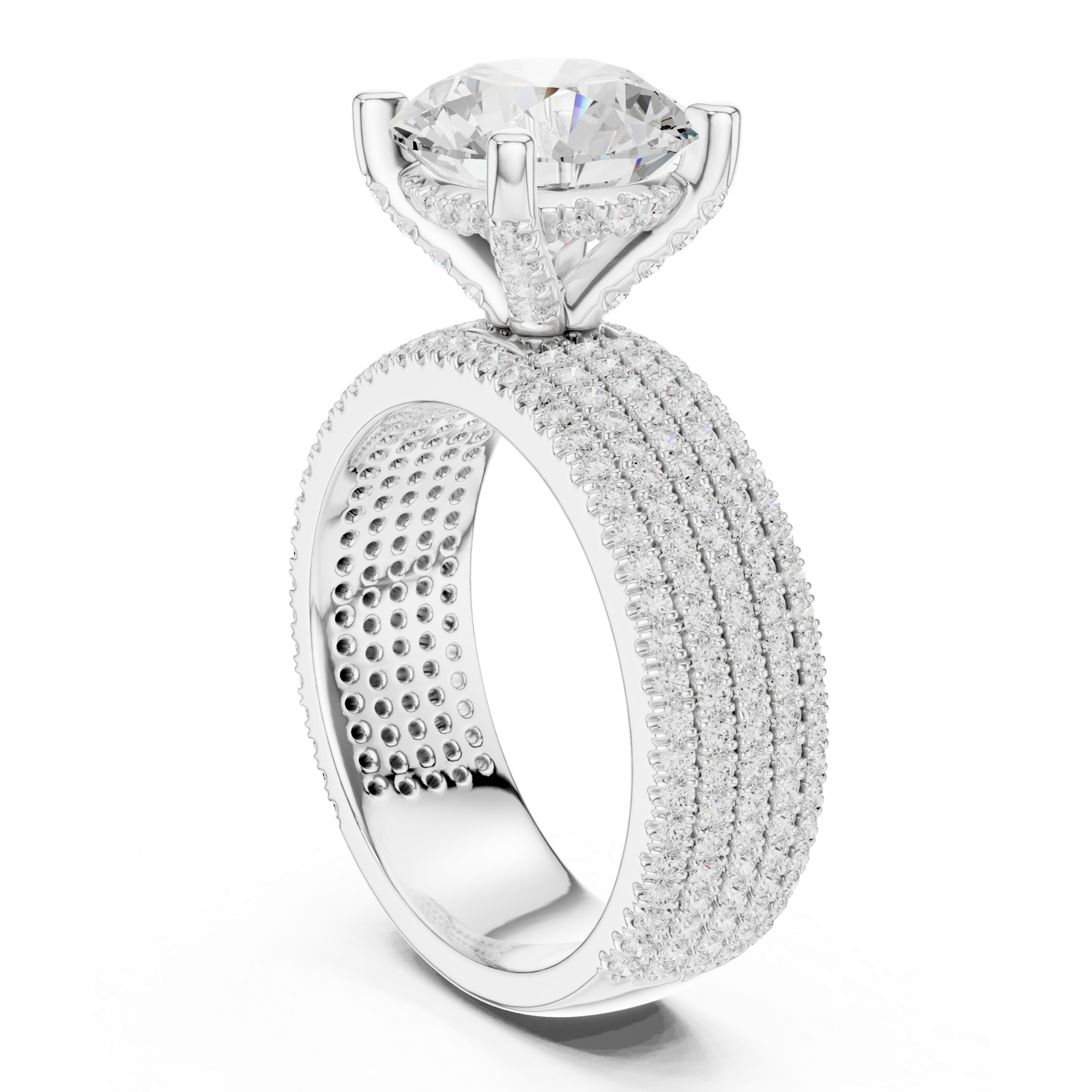 Gold Ring DDLR-1021, White Gold