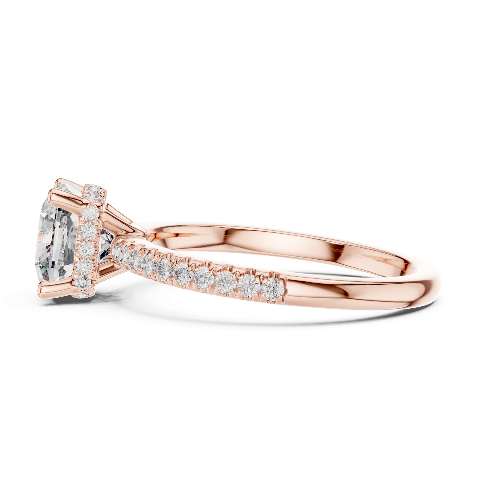 Gold Ring DDLR-177, Rose Gold, view 3