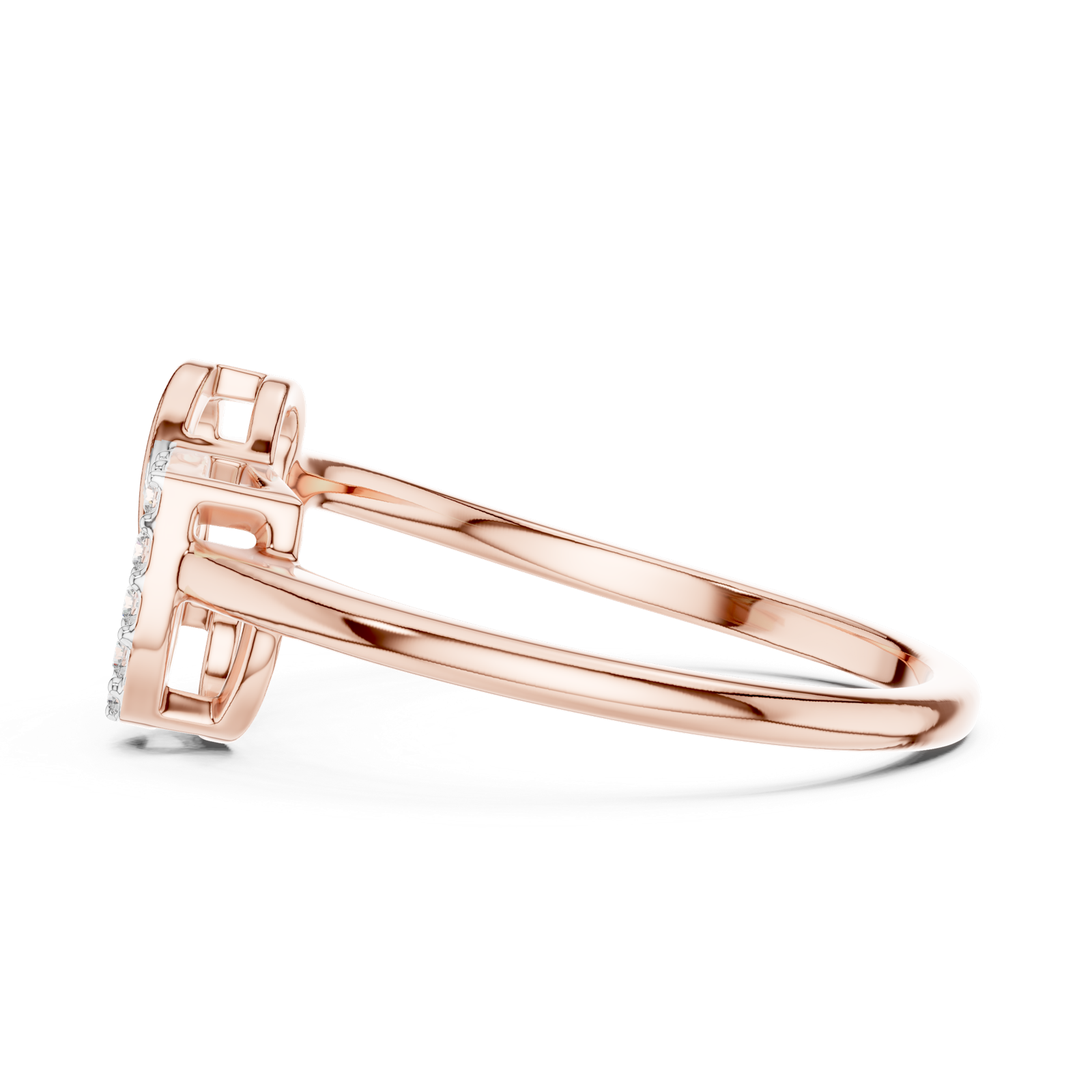 Gold Ring 12-10064@L, Rose Gold, view 3