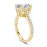 Gold Ring DDLR-250, Oval center stone, Yellow Gold, view 1
