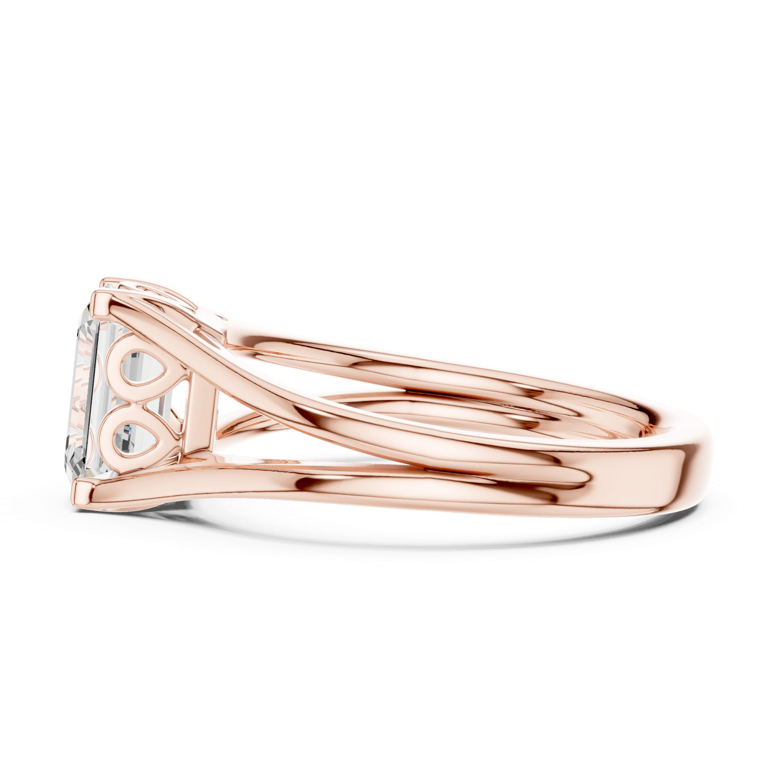 Gold Ring DDLR-692, Rose Gold, view 3