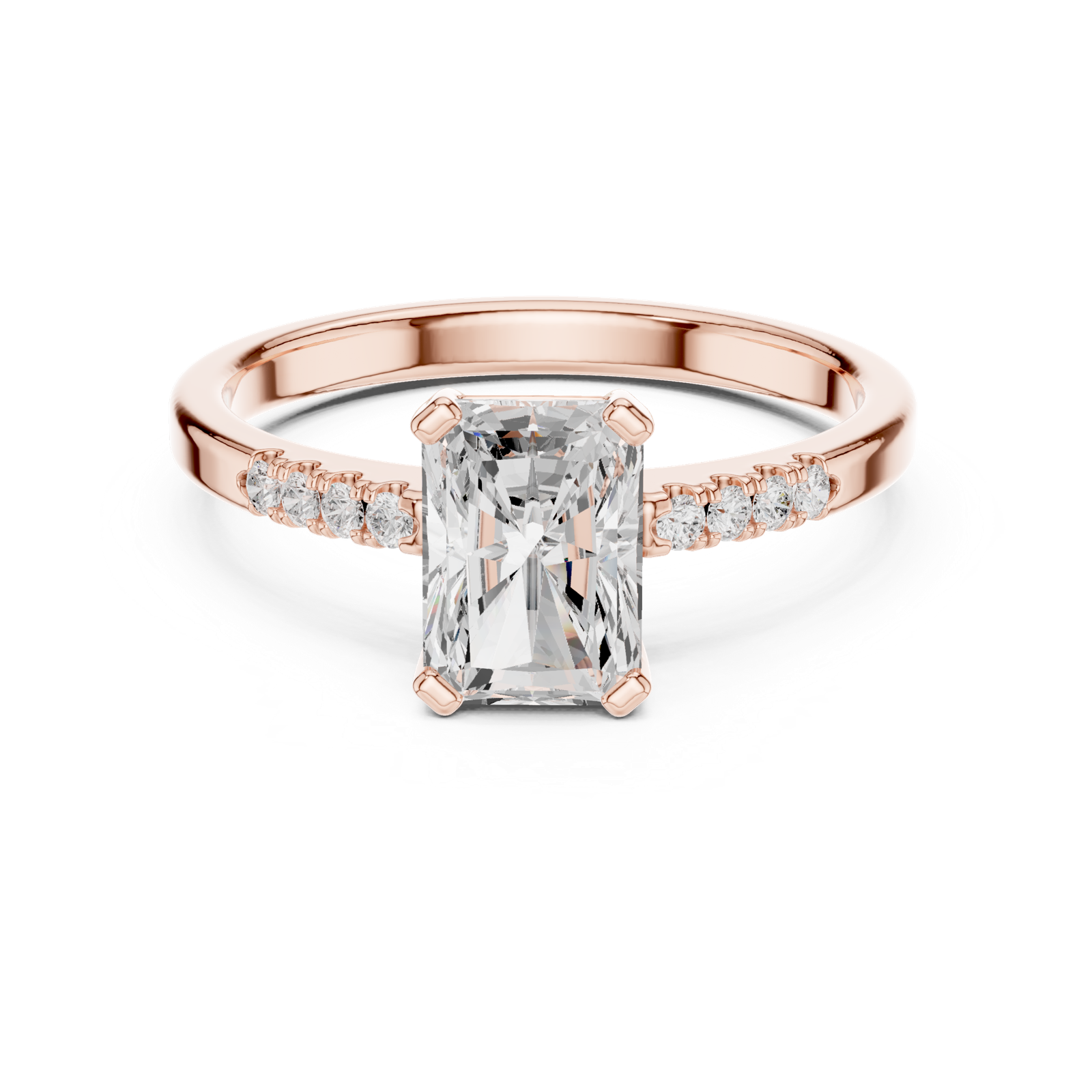 Gold Ring DDLR-479, Rose Gold, view 4