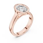 Gold Jewelry L36-3, Oval center stone, Rose Gold, view 2