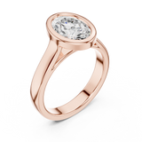 Gold Jewelry L36-3, Oval center stone, Rose Gold, view 2