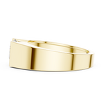 14K Solid Gold Lab Diamond Signet Ring, Yellow Gold, view 3