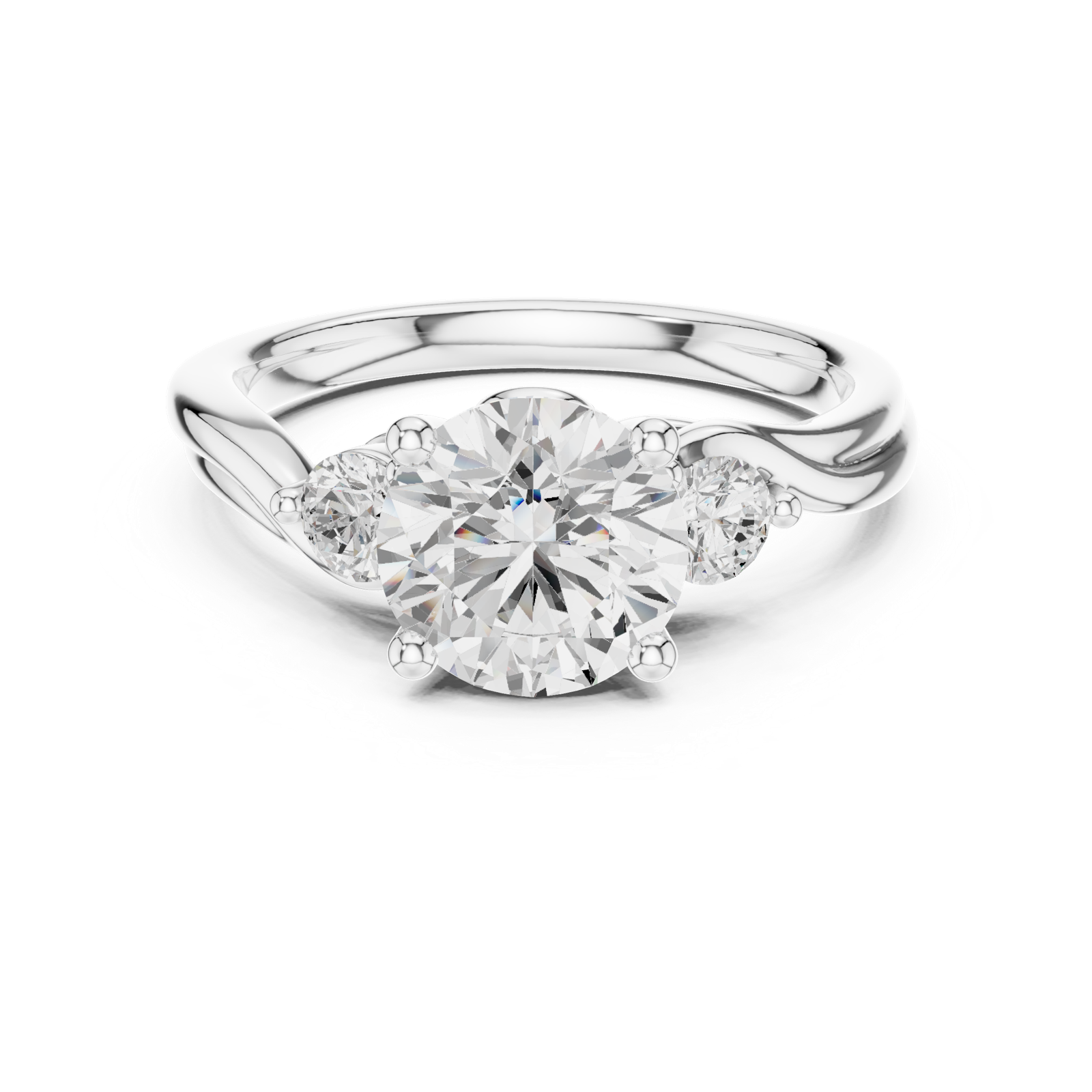 Gold Ring DDLR-272, White Gold, view 4