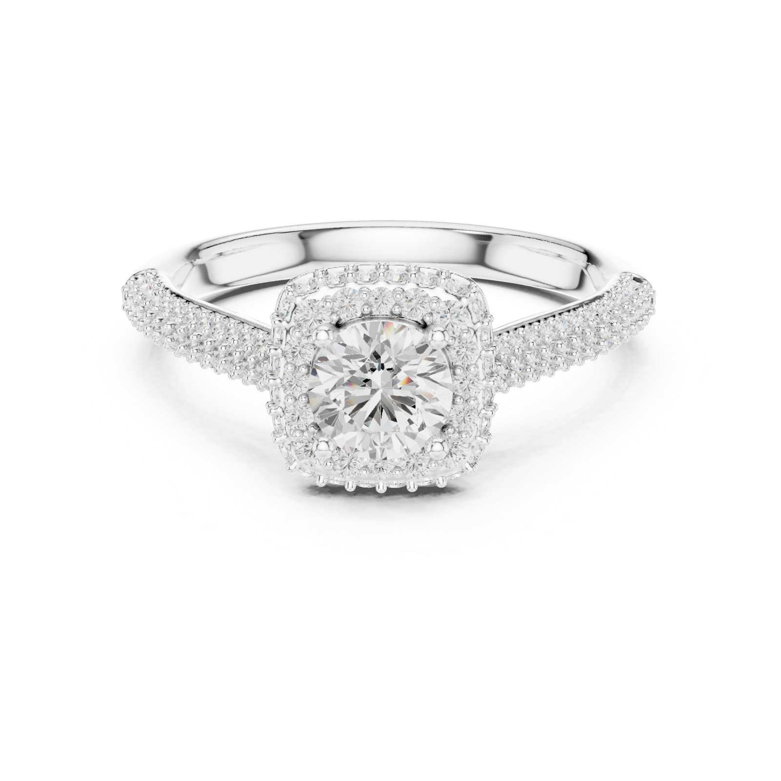 Gold Ring LR-0244, White Gold
