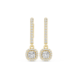 Gold Jewelry DDER-034, Cushion center stone, Yellow Gold, view 4