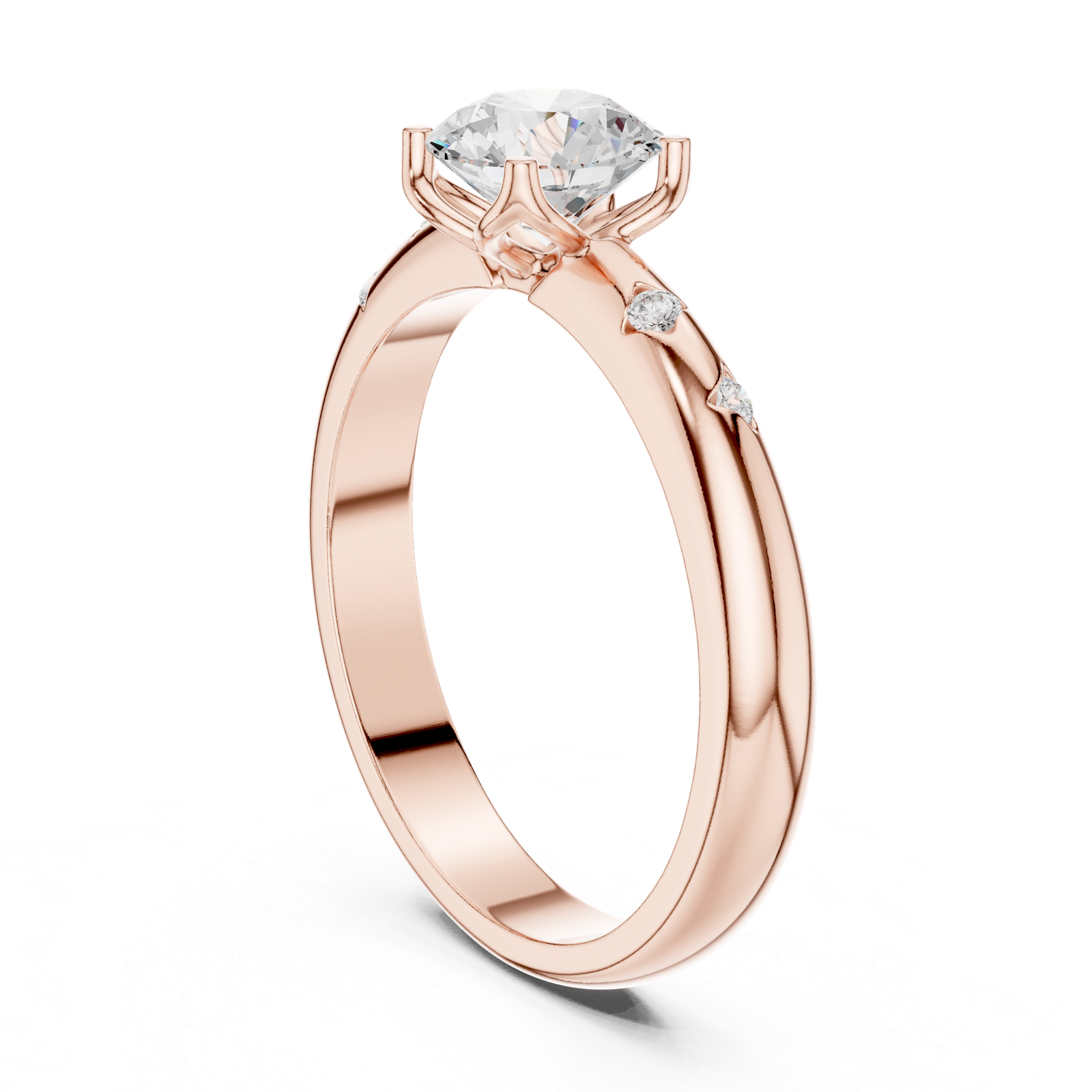 Gold Ring DDLR-431, Rose Gold, view 1